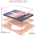 thumbnail image 2 of Dteck Case for iPad 11-inch (A16) 2025/iPad 10th Generation 10.9 inch 2022,Heavy Duty 3-Layer Protection Case Shockproof Hand Grip 360 Rotating Kickstand Hard Cover with Shoulder Strap,Rosegold, 2 of 8