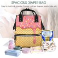 thumbnail image 3 of Lafuoo Ice Cream Pattern Multifunctional Mommy Backpack, Large Capacity Multi-pocket Waterproof Backpack, Suitable for Women to Travel, Shopping-One Size, 3 of 6