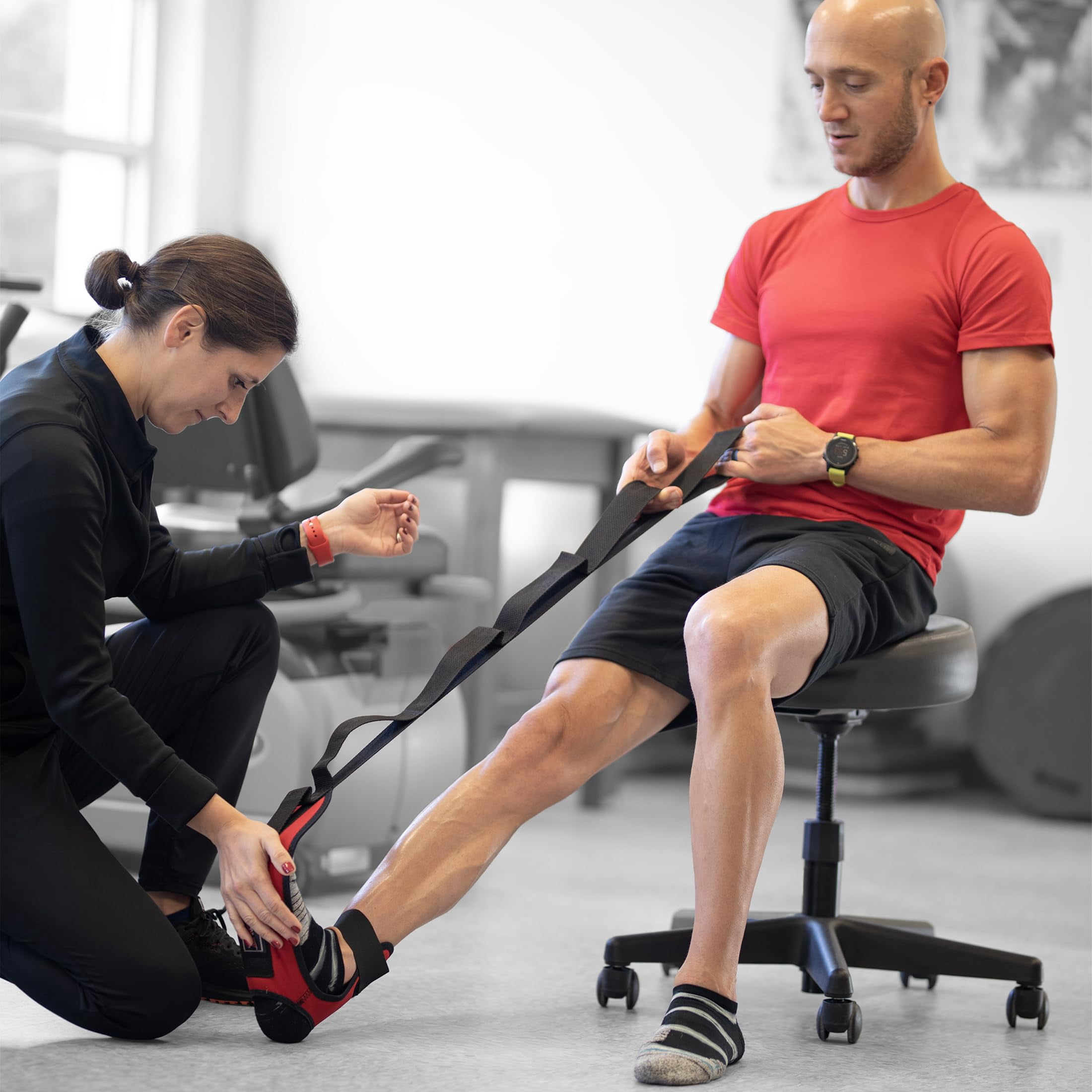 OPTP The Original Stretch-EZ, USA Made Top Choice Plantar Fasciitis Stretcher, Hamstring Stretch Strap and Achilles Tendon Stretcher, Stretching Strap for Physical Therapy