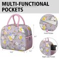 thumbnail image 6 of Lunch Bag Lunch Box for Women Reusable Insulated Lunch Cooler Bags,Large Capacity for Work Travel Picnic,Water-Resistant Pioneer Colorful Floral Lunch Tote Bag Gifts for Woman Mom Pink, 6 of 6