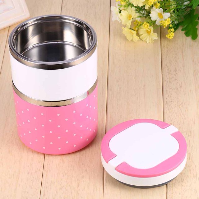 Eastbuy Thermal Lunch Box - 1-3 Layer Stainless Steel Insulation Thermos Lunch Box Insulated Food Container (900ML)