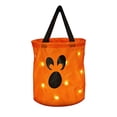 thumbnail image 4 of FUZHIQ Halloween Trick or Treat Bags LED Light Orange Pumpkin Buckets Reusable Goody Candy Bucket for Halloween Birthday Party Favor Supplies, 4 of 4