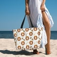 thumbnail image 4 of Yiaed Wooden Barrels With Honey Print Large Capacity Beach Travel Bag - Waterproof Zipper Vacation Tote for Sandproof Storage, and Camping, 4 of 5