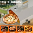 thumbnail image 3 of Segmart 12" Wood-Fired Outdoor Pizza Oven, Portable Multi-Fuel Pizza Maker with Built-In Thermometer & Stainless Steel Cooking Grill,Wood Handle for Backyard, Camping , Picnics-Silver, 3 of 10