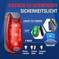 thumbnail image 4 of 2pcs Led Flashing Light, Safety Light For School Bag Bike Light, Running Light For Joggers Night Work Green, 4 of 5