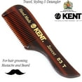 thumbnail image 3 of Kent 83T Small Gentleman's Beard and Mustache Pocket Comb, Fine Toothed Pocket Size for Facial Hair Grooming and Styling. Saw-cut of Quality Cellulose Acetate, Hand Polished. Hand-Made in England, 3 of 6