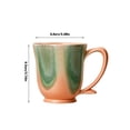 thumbnail image 2 of Green Mug Set of 1  Ceramic Coffee Mug, Capacity 10.15 oz for Home Men Women Self Use Latte Milk Tea, 2 of 6