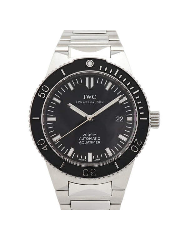 Pre-Owned IWC Schaffhausen GST Aquatimer IW353602 Black Dial Men's Watch