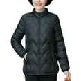 thumbnail image 1 of MAWCLOS Ladies Lightweight Solid Color Puffer Coats Winter With Pockets Down Jackets Classic Black 4XL, 1 of 4