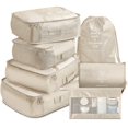 thumbnail image 3 of 7/6Pcs Set Travel Organizer Storage Bags Portable Suitcase Packing Set Storage Cases Luggage Organizer Clothes Shoe Tidy Pouch 6pcs Gray, 3 of 6