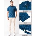 thumbnail image 4 of Chemises de Golf pour Hommes à Manches Courtes, Évacuation de l'Humidité, Ajustement Sec, Motifs Imprimés, Col à Revers, Performance Polo Chemises de Golf pour Hommes, 4 of 6