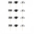 thumbnail image 2 of Pack de adornos para cupcakes de graduación – Gorro de graduación con purpurina, diploma y palillos para cupcakes. Perfectos para la fiesta de graduación, para postres, pasteles y la graduación, 2 of 6