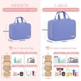thumbnail image 3 of HOTOR Travel Toiletry Bag for Women & Men, Spacious Hanging Hook Makeup Bag for Travel Essentials, Large, Aegean-Blue, 3 of 6
