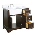 thumbnail image 6 of Zelda 36" Farmhouse Bathroom Vanity with Chocolate Cabinet and Quartz Top, 6 of 7