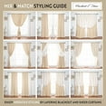 thumbnail image 5 of NALYL Mix & Match Tulle Sheer Lace & Blackout Curtain Set - Antique Bronze Grommet Top - Wheat - 52"W X 84"L - (2 Curtains and 2 Sheer curtains), 5 of 9