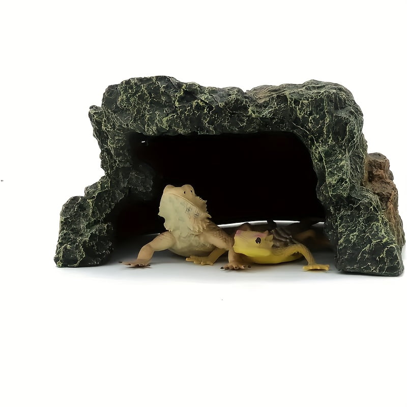 Natural-looking Aquarium Hiding Cave, Suitable for Fish, Reptiles, Shrimp, Durable Resin Structure, Easy To Clean and Decorate
