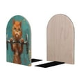 thumbnail image 2 of Naloa Strong Kitten Lifting Weights 2 Pcs Bookend Large Capacity Office Book Ends for Home Office Library School Study Decoration, 2 of 8