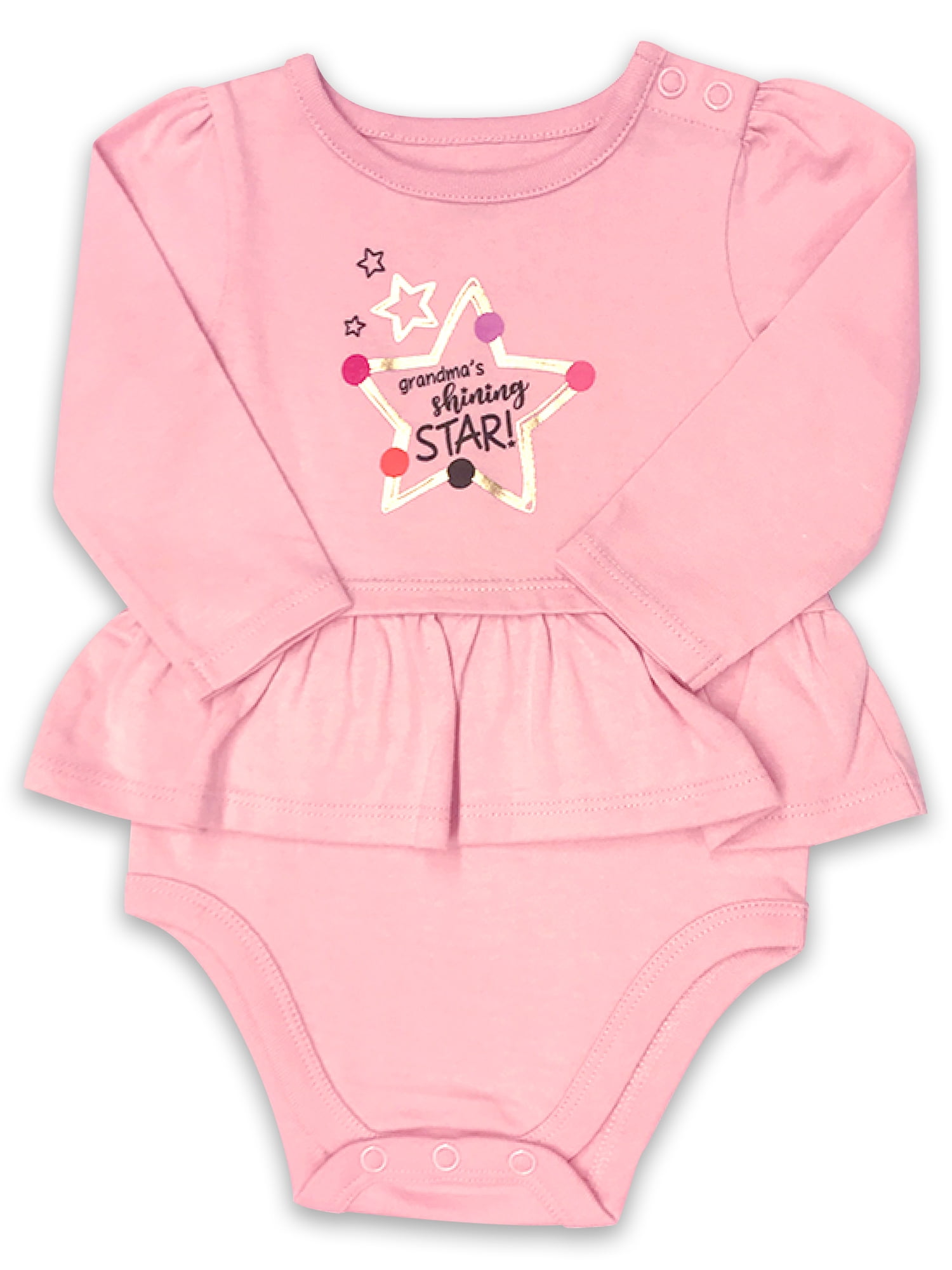 Garanimals Baby Girl Long Sleeve Peplum Bodysuit