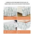 thumbnail image 6 of Watercolor Plant Bed Skirt Green Eucalyptus Leaf Farm Bed Skirts California King Size 18 Inch Drop, Wrap Around Dust Ruffle&nbsp;Bedskirt with Adjustable Elastic Belt for Queen Size Beds, 6 of 7