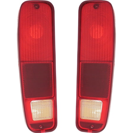 Taillights Lenses Only Pair Set for 74-91 Ford F-Series Pickup Truck E-Series