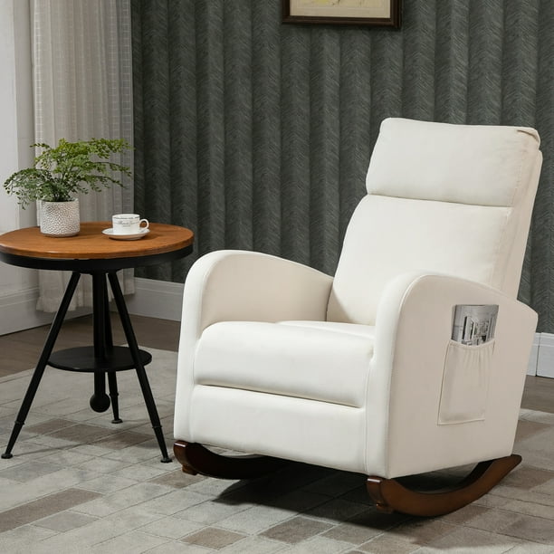 AVAWING Nursery Rocking Chairs Mid Century Glider Chair Upholstered