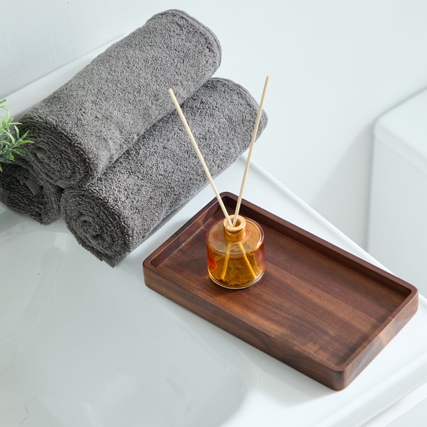 Better Homes & Gardens Acacia Wood Vanity Tray Organizer for