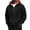 Black#30811FF, variant on Hearthz Quarter Zip Mens Flannel Hoodie Cargo Mens Sweatshirt Hoodie Fall Winter Warm Mens Fleece Sweatshirt with Pocket Black XXL