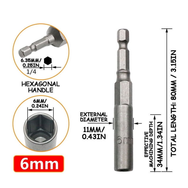Yhmxh Home and Kitchen,Home Essentials Drill Sleeve Wind Batch Sleeve Deepened Inner Hexagonal Screwdriver Batch Nut Wrench Screwdriver Bit