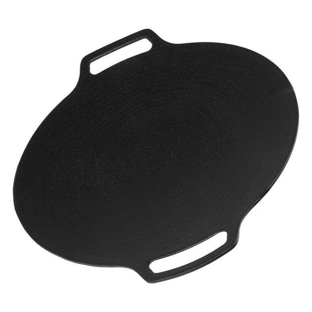Poêle-gril de Style Coréen, Plaque Ronde Antiadhésive à 6 Couches, Plaque de Cuisson BBQ pour Intérieur Extérieur