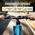 thumbnail image 3 of Hopepeak Racer 26" Adult Electric Bike, Mountain Ebike with up to 20MPH, 48V 7.8Ah Battery 350W Motor Peak 1000W Electric Bicycle,Unisex (Blue), 3 of 5