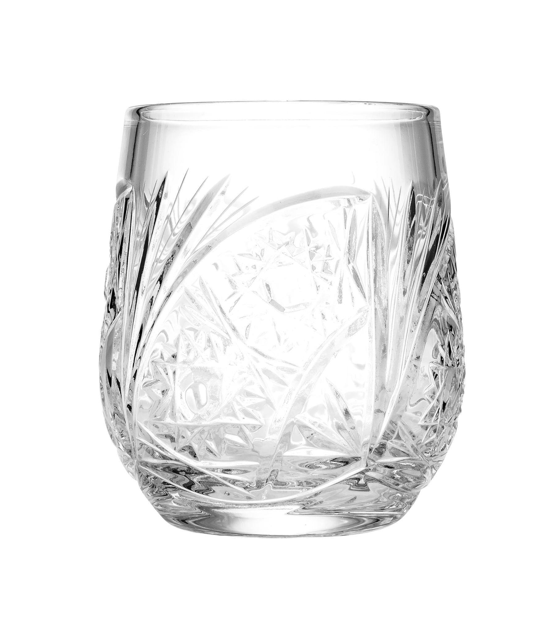 Neman 8oz Whisky Drinking Glasses Set, HandCut Crystal OldFashioned