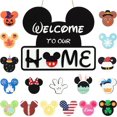 thumbnail image 1 of Letrero decorativo para puerta SUPYFD con forma de ratón con 18 iconos intercambiables, 1 of 6