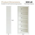 thumbnail image 6 of Finmind 6-Tier Freestanding Bookcase,  75 Inch Tall Modern Bookshelf Open Display Storage Shelves for Living Room, Home Office, Bedroom, White, 6 of 7