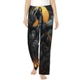 thumbnail image 1 of Bingfone Full Moon Black Dragon Pattern Pajamas for Women,Pajama Pants with Pockets-Small, 1 of 6