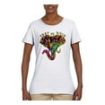 thumbnail image 2 of Keep It Wild Colorful Elephant Face Animal Lover Womens Graphic T-Shirt, White, Medium, 2 of 3