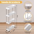 thumbnail image 2 of Carrito Organizador, 4 Niveles con Ruedas y 4 Ganchos, Organizador Multiusos Resistente, Ahorra Espacio, para Cocina, Baño y Recámara, 2 of 4