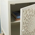 thumbnail image 4 of SAFAVIEH Rayetta Bohemian 2 Shelf 1 Door Nightstand, White Wash (18 in. W x 18 in. D x 24 in. H), 4 of 13