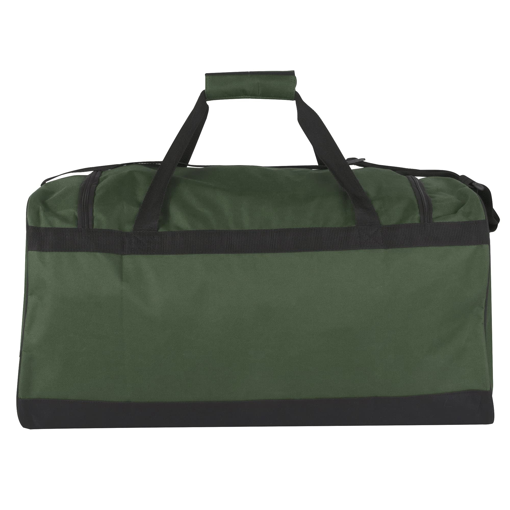 24 Pack 55 Liter Capacity Unisex Duffel Bags with Handle and Luggage Shoulder Strap for Gym, Travel and Commuting in Hunter Green
