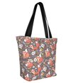 thumbnail image 2 of Kll Tote Bag For Women Foxes Print Shopping Grocery Reusable Bags For Office School Shopping Travel, 2 of 8