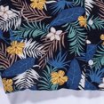 thumbnail image 4 of Playeras Camisa de vestir vintage con botones de manga corta hawaiana de playa con estampado floral suelto para hombre (Navy, 3XL), 4 of 6