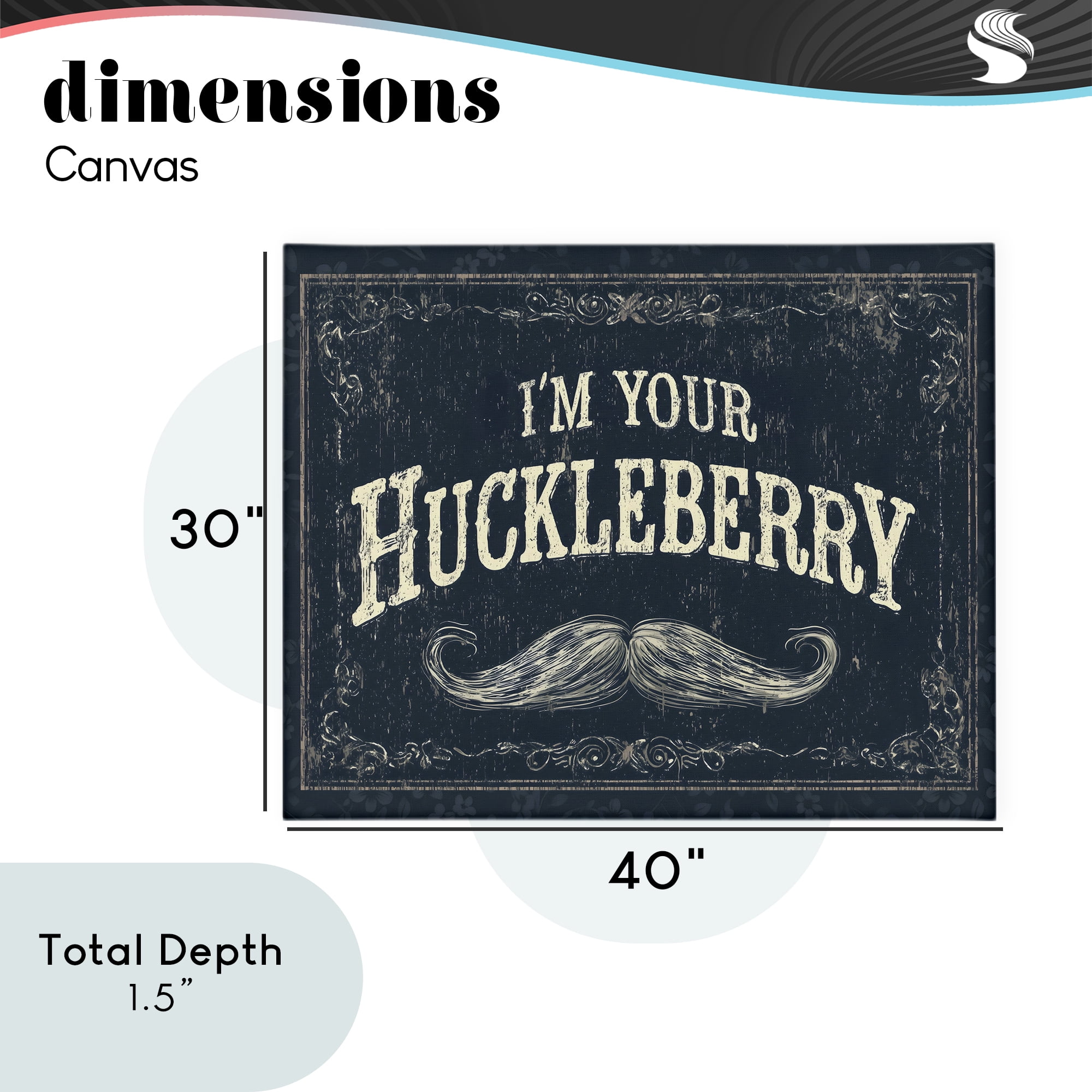 Stupell Industries I'm Your Huckleberry Canvas Wall Art, design by Arlington Prints