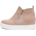 thumbnail image 4 of Soda Taylor Dusty Mauve Hidden Fashion Wedge Sneaker Shoes Side Zipper (6), 4 of 4