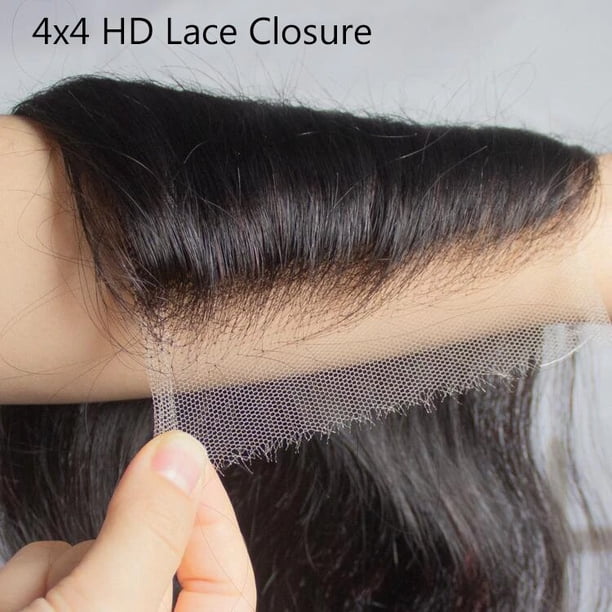 Gabrielle Frontal de encaje transparente Brasileño Recto 13x4 HD Cierre frontal de encaje Cabello humano 4x4 Cierre de encaje marrón Tan Jianjun unisex