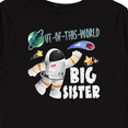 thumbnail image 4 of Inktastic Out of This World Big Sister Astronaut in Space Girls Long Sleeve Toddler T-Shirt, 4 of 5