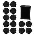 thumbnail image 2 of Posavasos absorbentes de fieltro, tapetes redondos y gruesos para mesa de cocina con soporte de almacenamiento, 14 Uds., 2 of 12