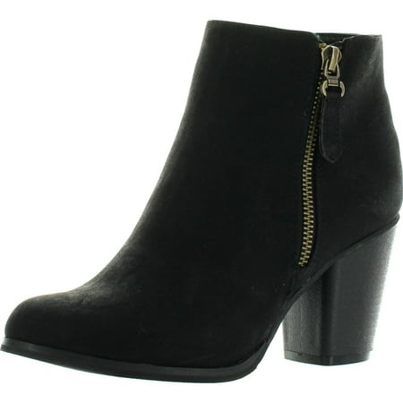 

Reneeze BABA-02 Women Fashion Comfy Stacked Chunky Heel Side Zipper Ankle Bootie Black 10