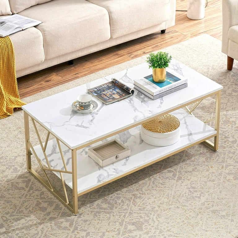 Modern Round White Nesting Coffee Table Set with Sintered Stone Top 2-Piece  Coffee Table-Homary