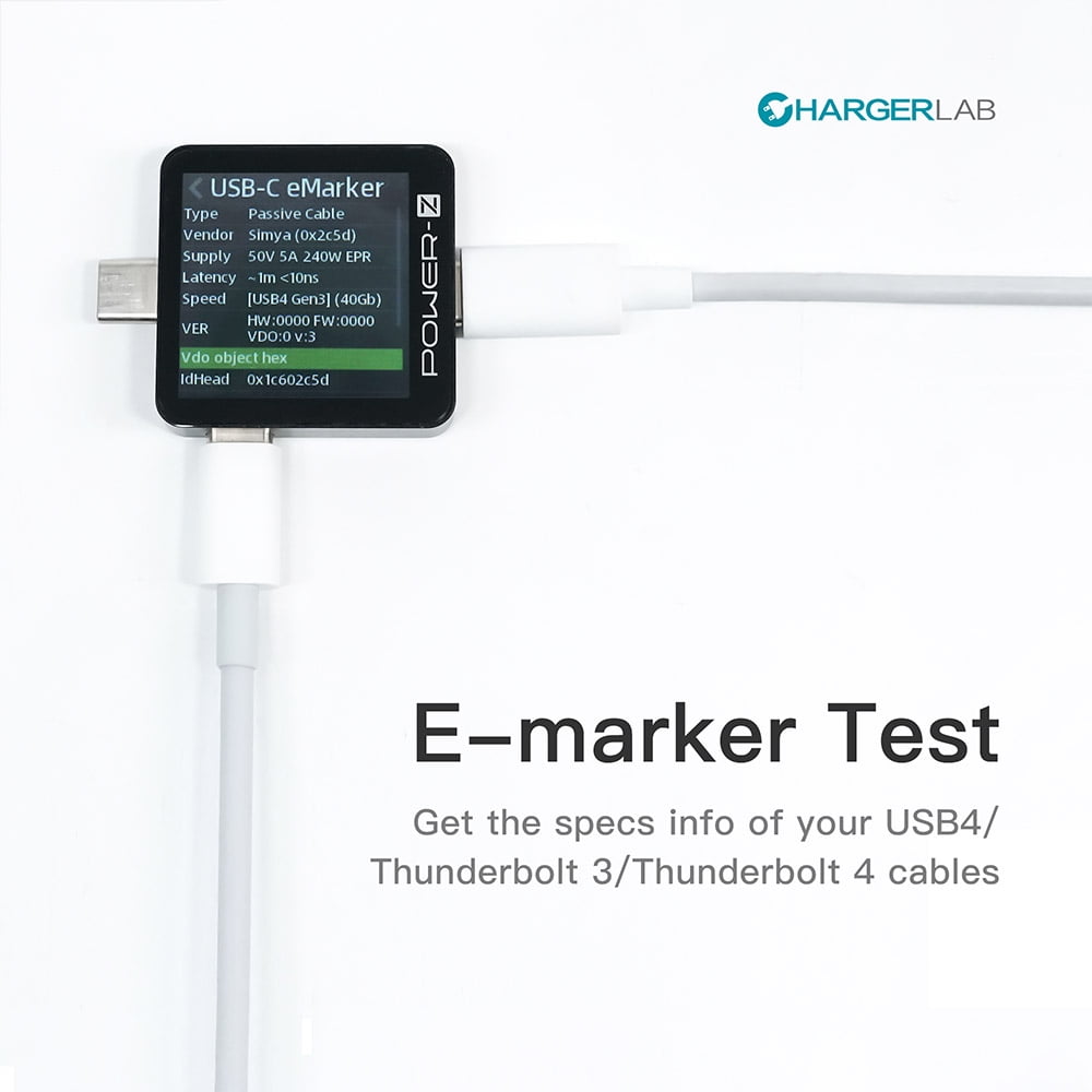 ChargerLAB Power-Z KM003C Portable USB-C Fast Charging Tester PD3.1 QC5.0 Digital Voltmeter & Ammeter Power Bank Tester，Black