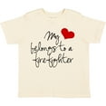 thumbnail image 3 of Inktastic My Heart belongs firefighter Girls Toddler T-Shirt, 3 of 5