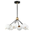 thumbnail image 1 of ET2 Lighting E25116-92BKGLD Quest LED 6-Light Pendant - Black & Gold, 1 of 1